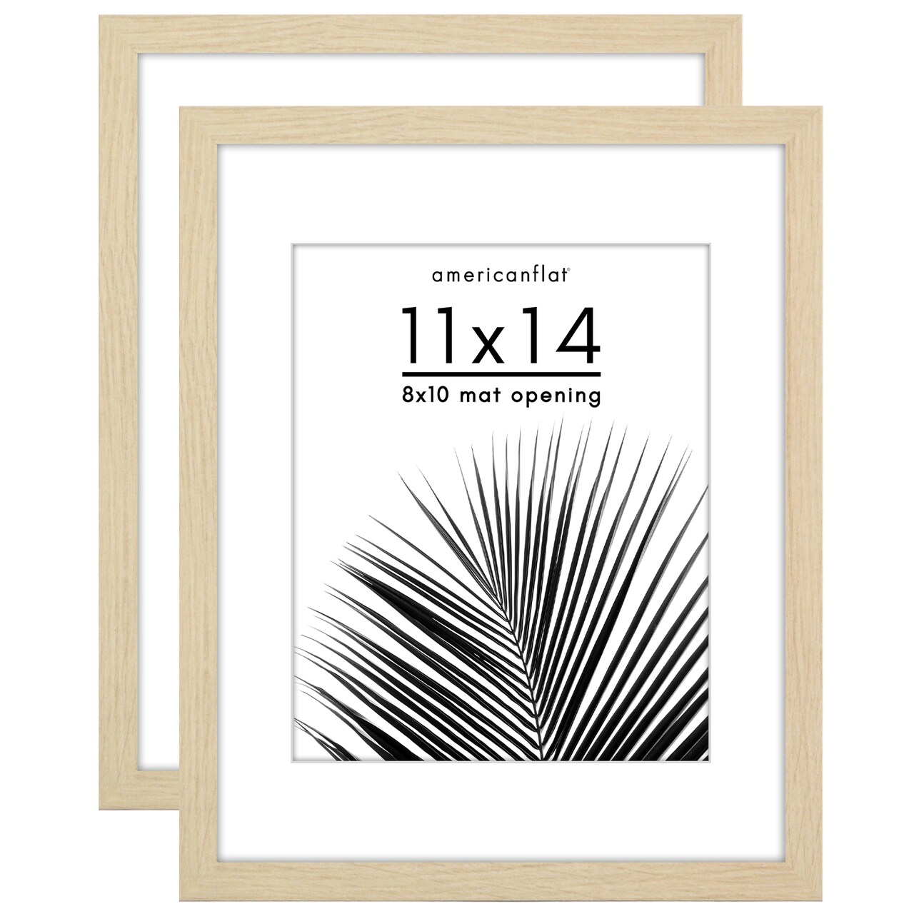 Americanflat 2 Pack of Picture Frames with Mat - Plexiglass Cover